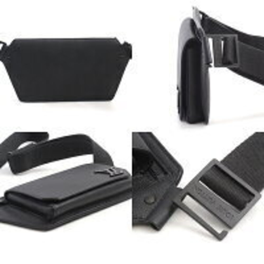 Louis Vuitton Bum Leather NV Calfskin Black Bag Grained Noir